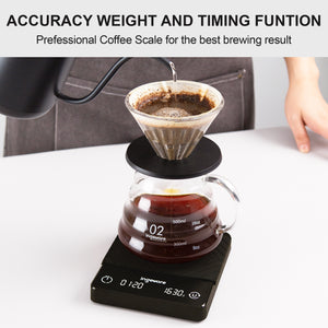  Hario V60 Drip Coffee Scale and Timer, Black: Home