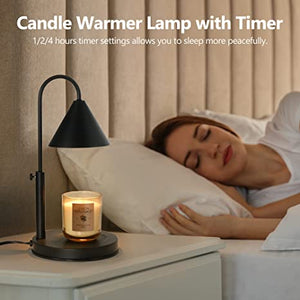 Black Stretch Candle Warmer Lamp